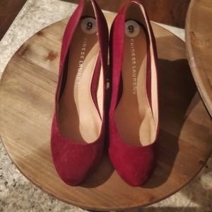 Chinese laundry  round toe pumps. Size: 9 color: Wine